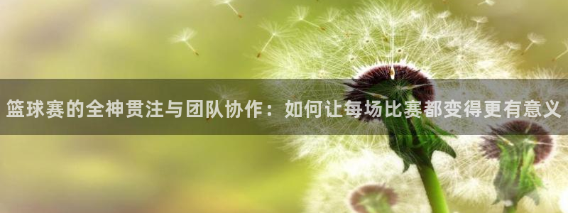 意昂2平台注册：篮球赛的全神贯注与团队协作：如何让每场比赛都